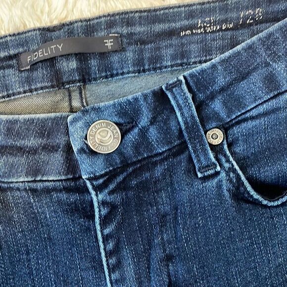 𝅺Fidelity Ace Skinny Jeans Gonna Dark Acid Size 28 - Picture 2 of 10